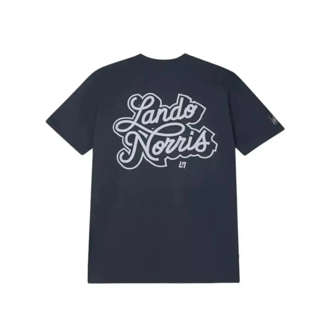 SCRIPT PETROL BLUE SHORT SLEEVE TEE - Xtreme_Racegear