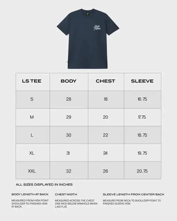 SCRIPT PETROL BLUE SHORT SLEEVE TEE - Xtreme_Racegear