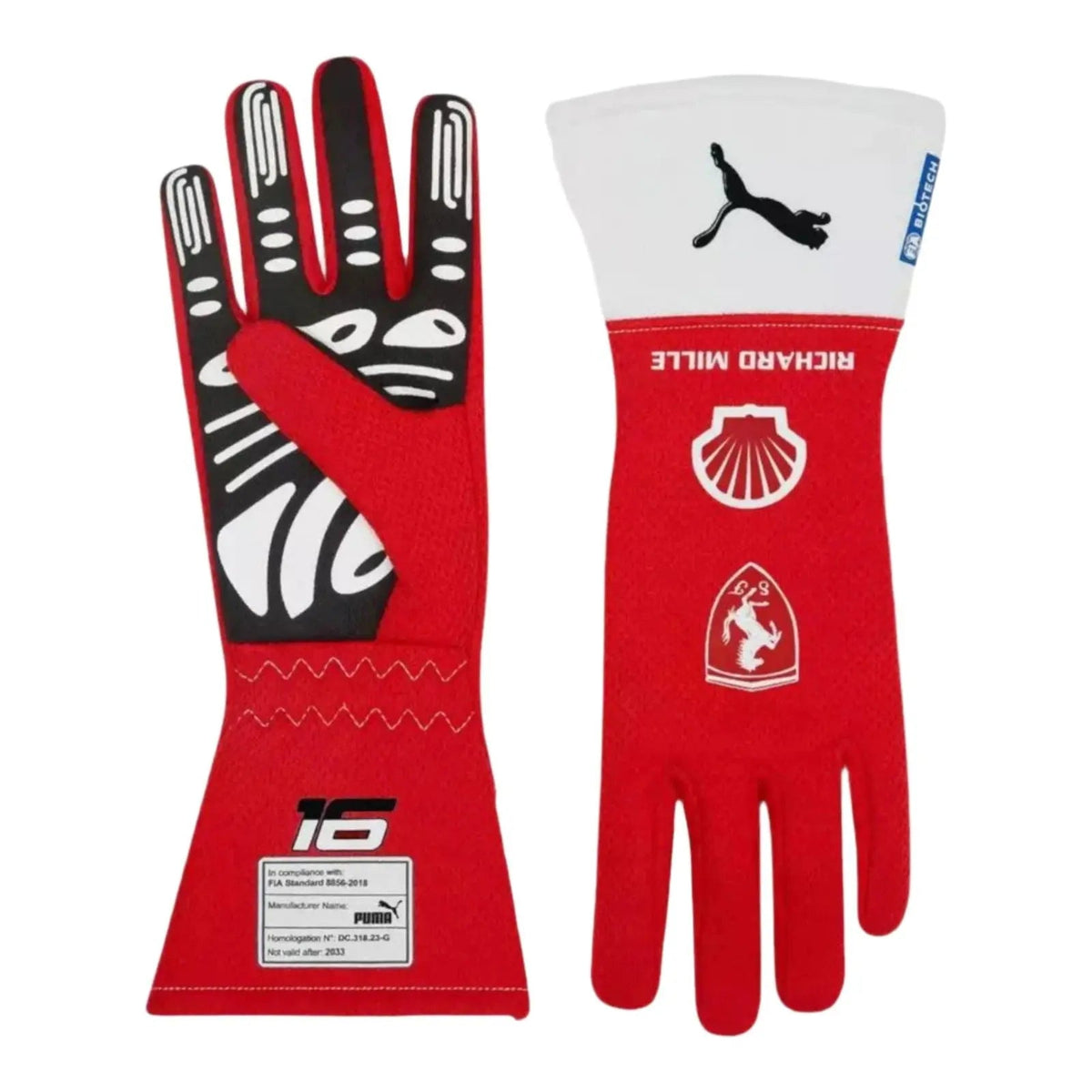 Scuderia Ferrari Charles Leclerc F1 PRO gloves - Joshua Vides - Xtreme_Racegear