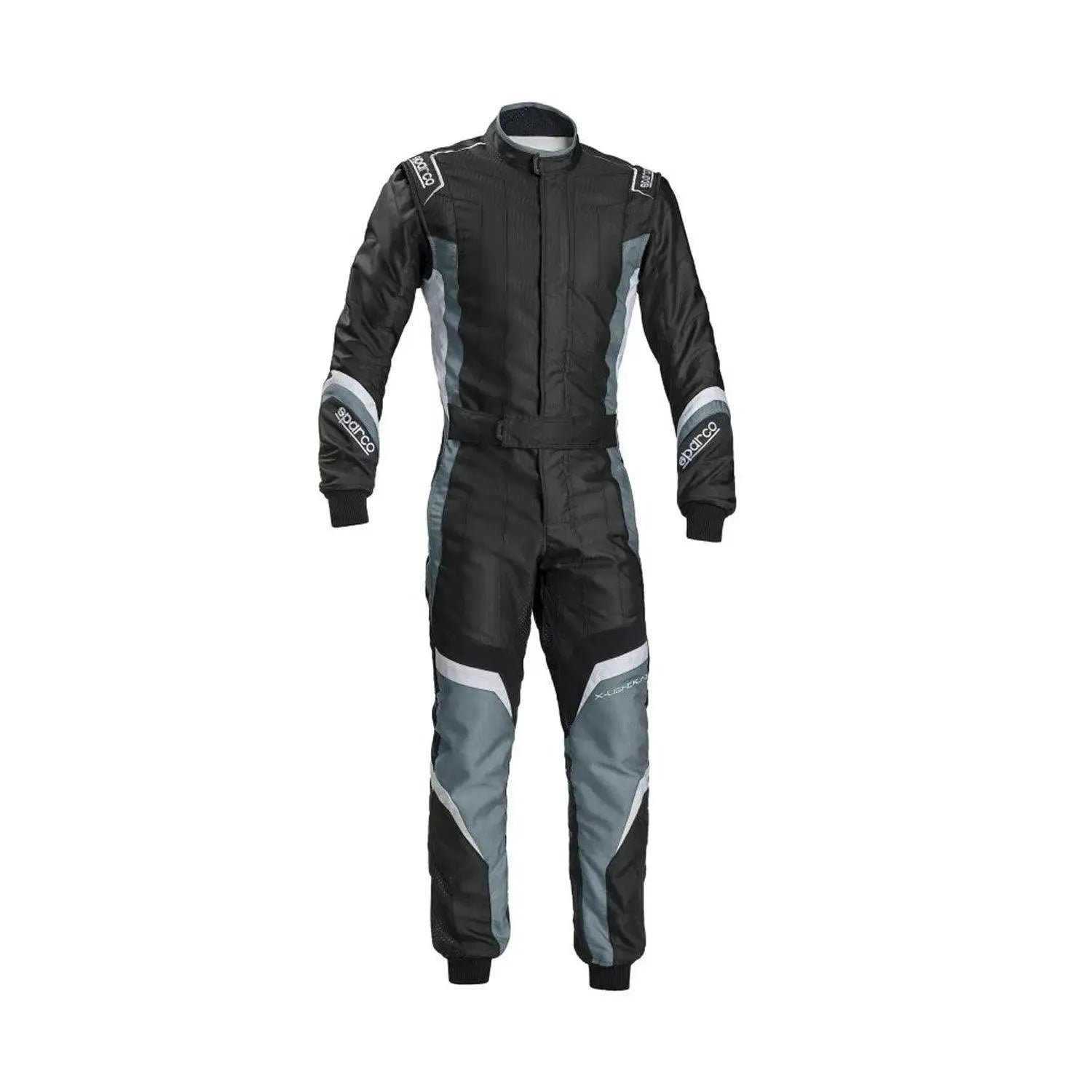 Sparco X-Light KS-7 Replica Kart Suit - Black/Grey Lightweight Racing - Xtremeracegear