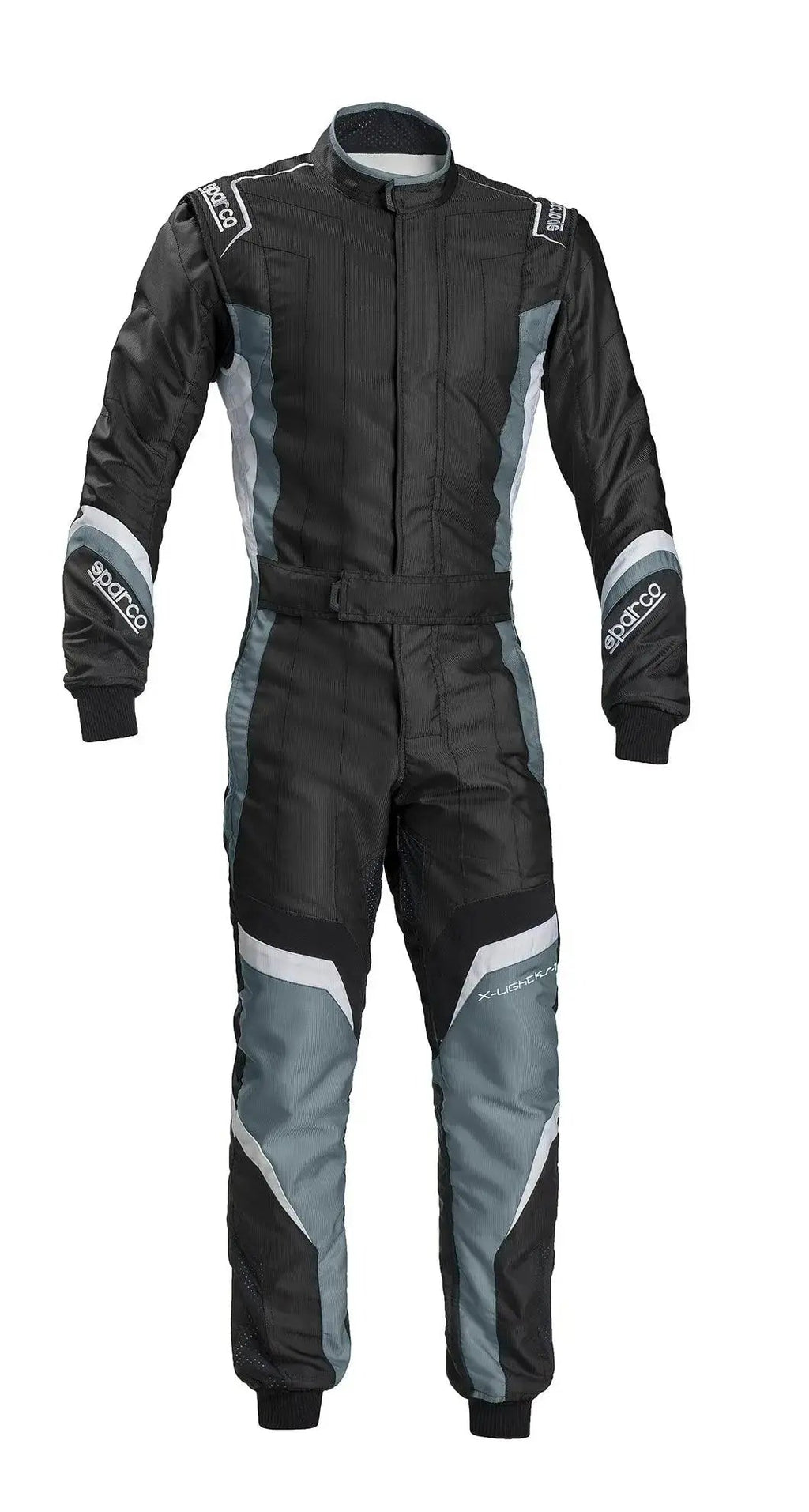 Sparco X-Light KS-7 Replica Kart Suit - Black/Grey Lightweight Racing - Xtremeracegear