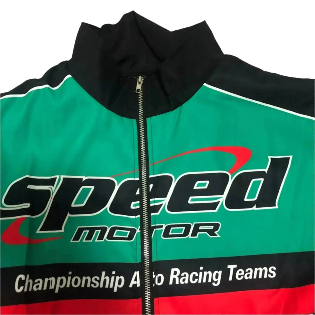Speed Motor Green F1 Racing Jacket - Stylish Motorsport Gear - Xtreme Racegear