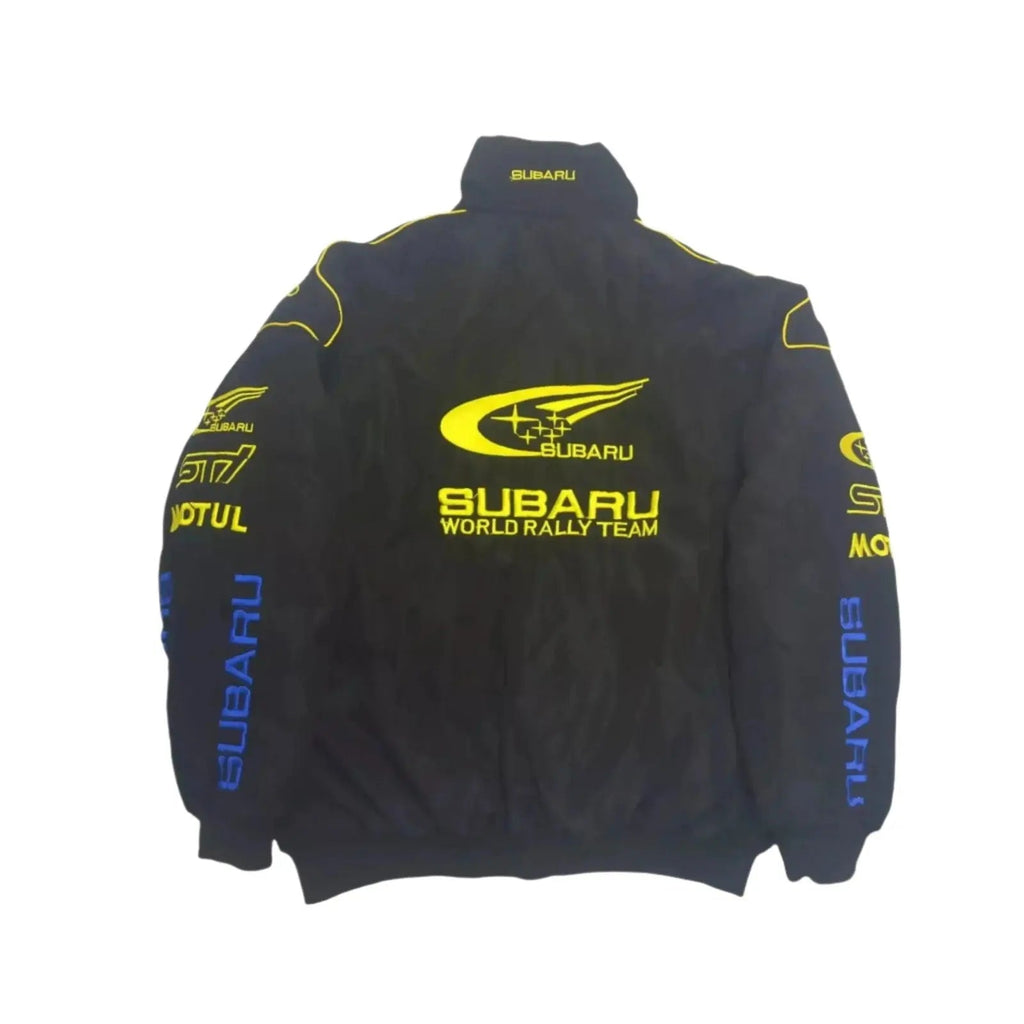 Subaru F1 Racing Y2K Bomber Jacket - Embroidered Motorsport Gear - Xtreme Racegear