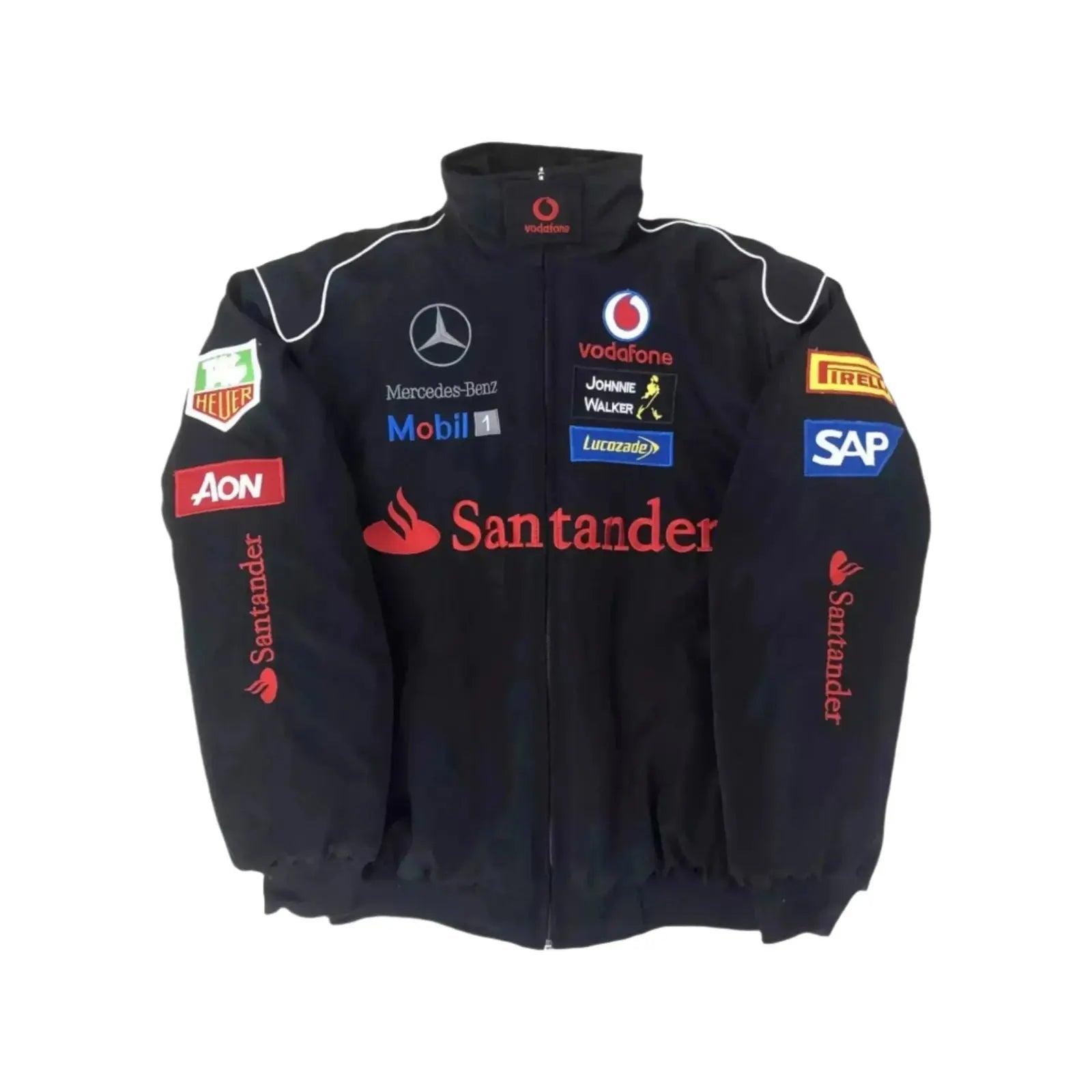Vintage Edition Black Mercedes F1 Jacket_Xtreme Racegear