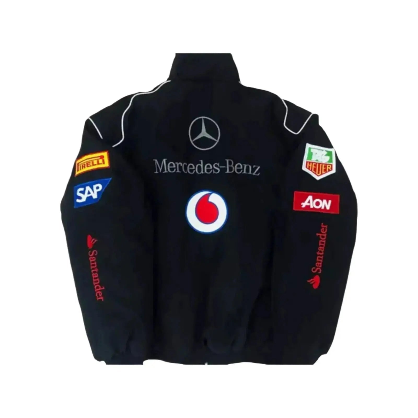Vintage Edition Black Mercedes F1 Jacket_Xtreme Racegear