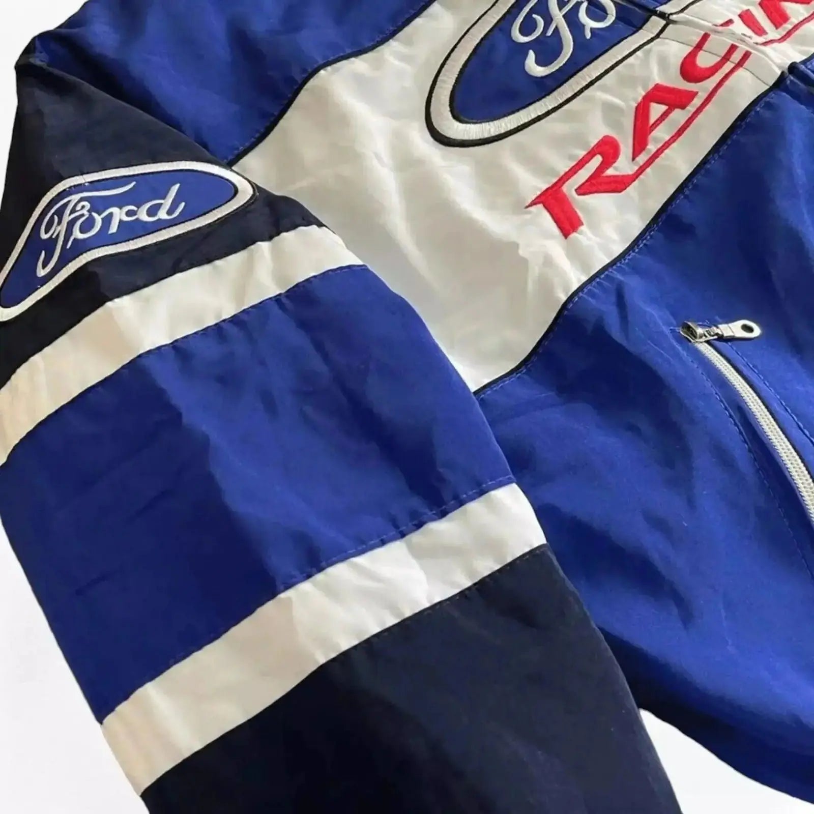 Vintage Ford F1 Racing Bomber Jacket - Embroidered Motorsport Gear - Xtreme_Racegear