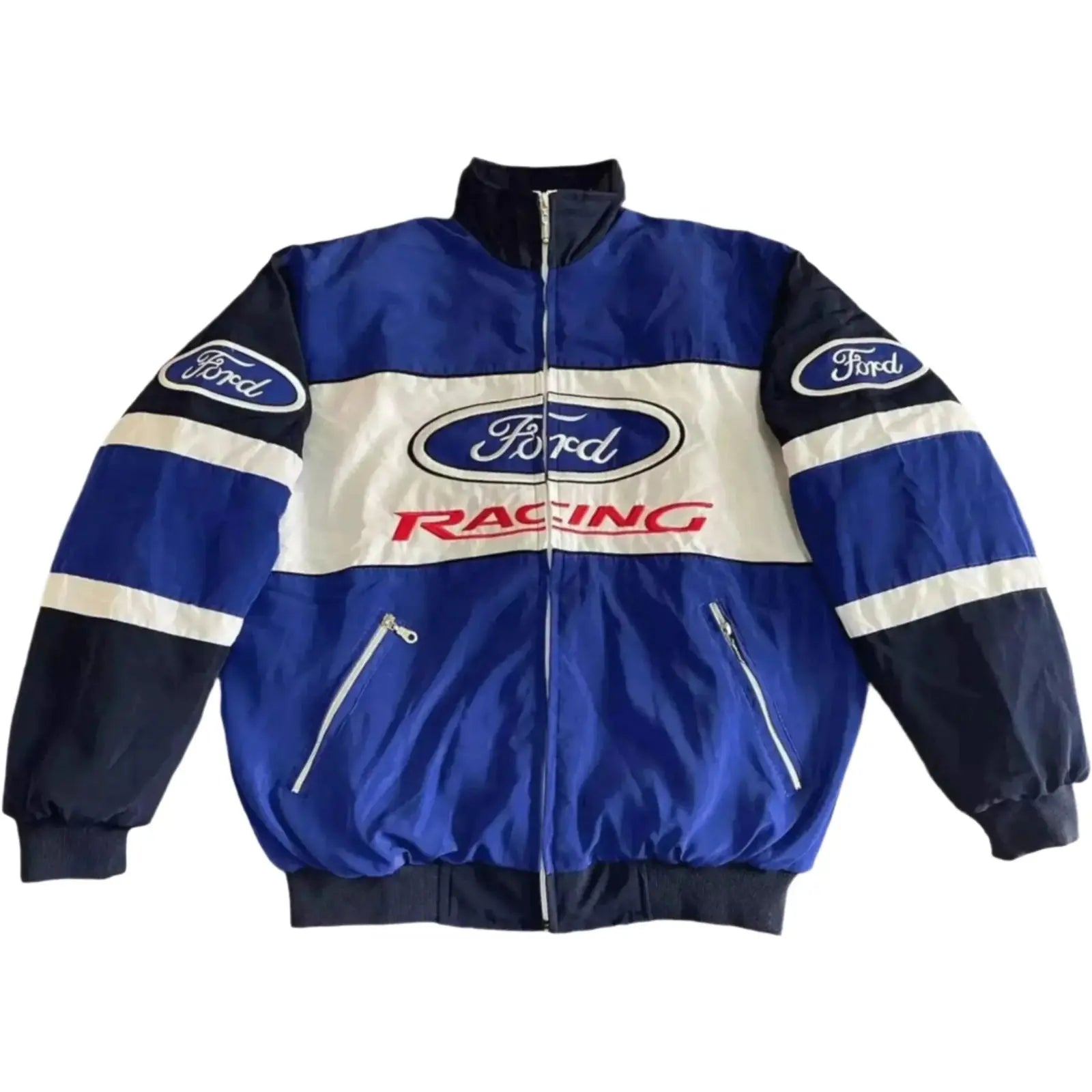 Vintage Ford F1 Racing Bomber Jacket - Embroidered Motorsport -Gear_Xtreme_Racegear