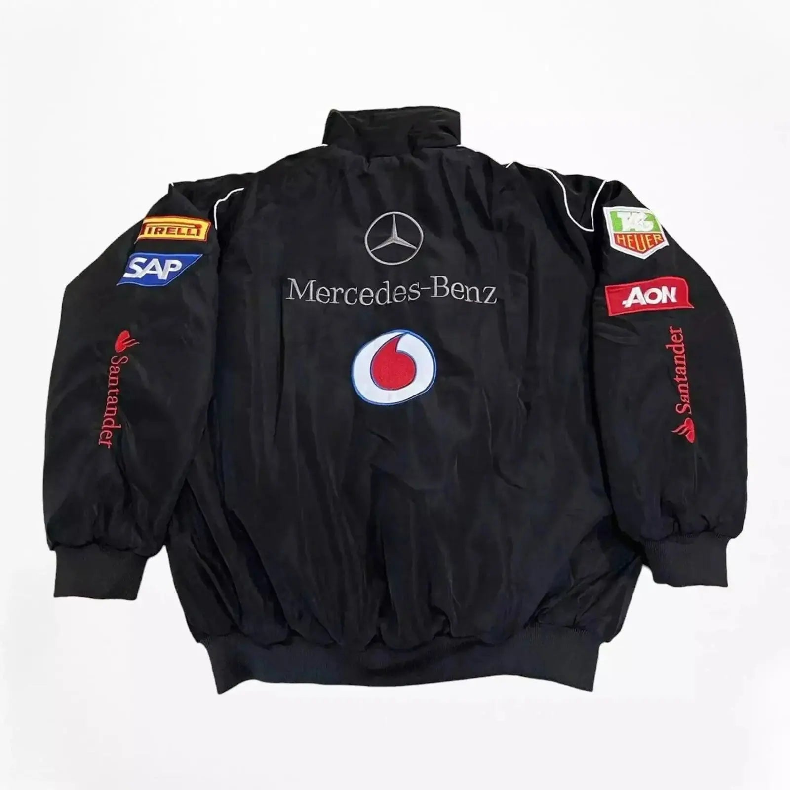 Vintage Mercedes-Benz F1 Embroidered Retro Racing Jacket_Xtreme Racegear