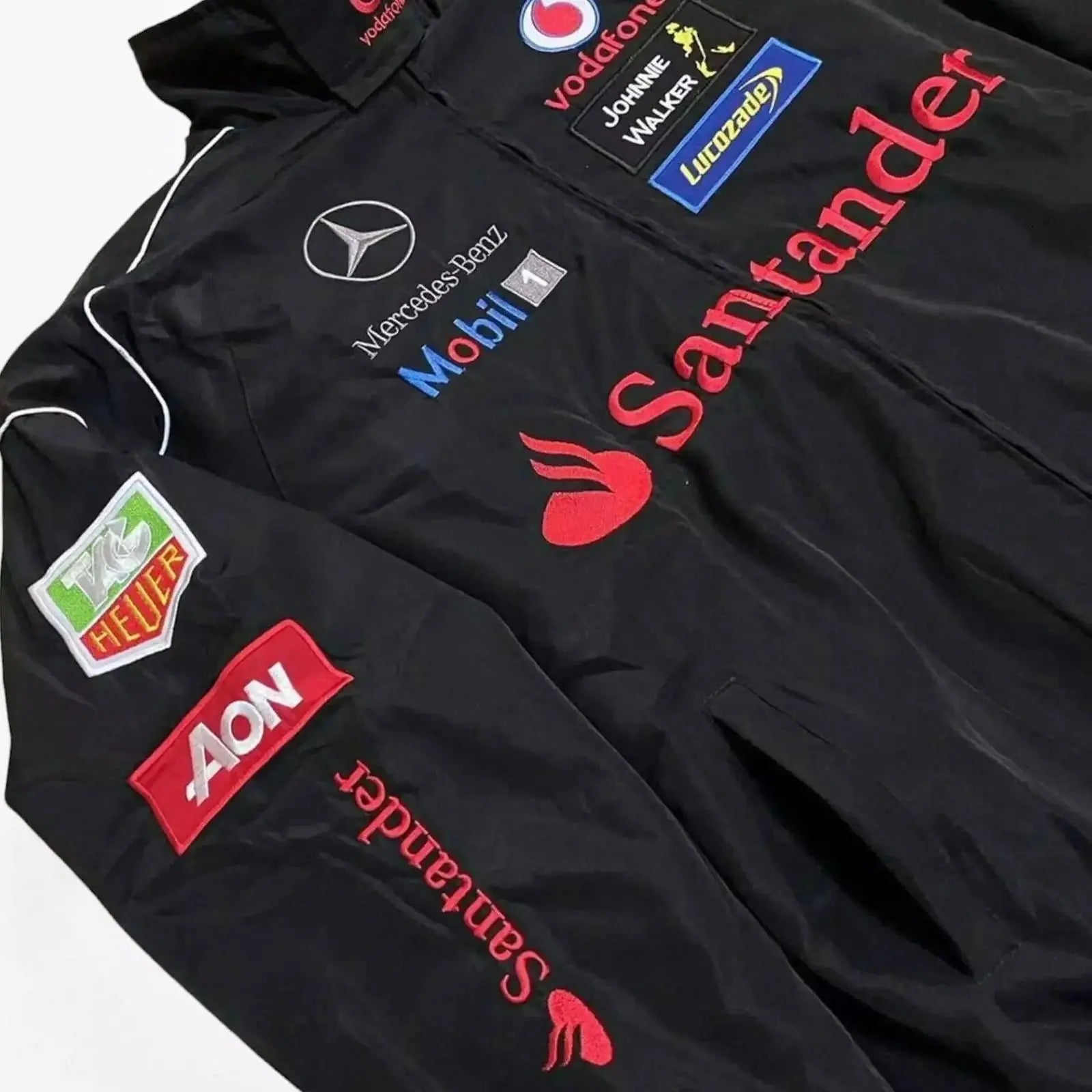 Vintage Mercedes-Benz F1 Embroidered Retro Racing Jacket_Xtreme Racegear