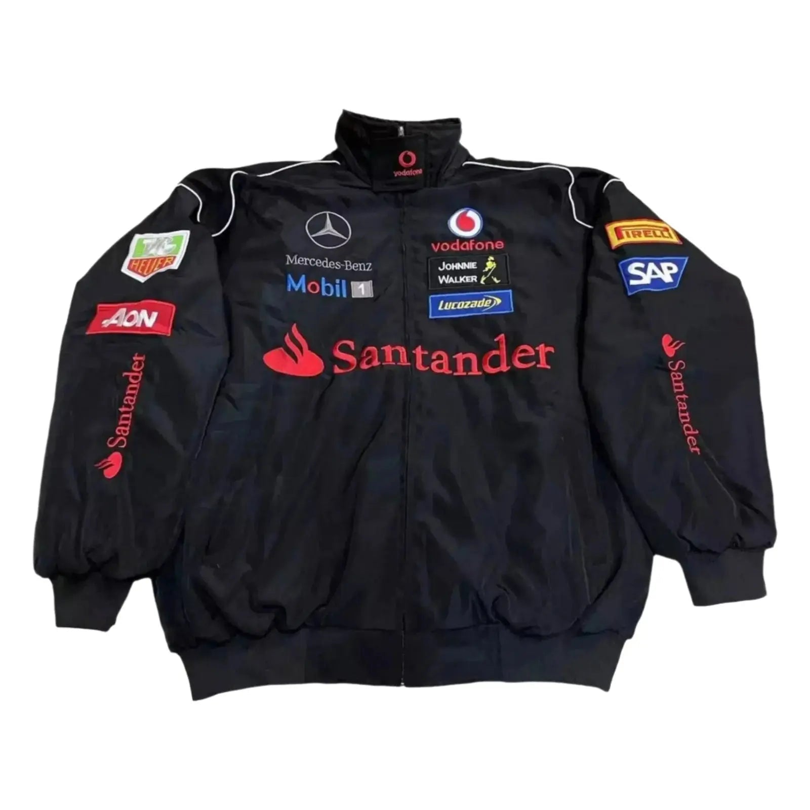 Vintage Mercedes-Benz F1 Embroidered Retro Racing Jacket_Xtreme Racegear