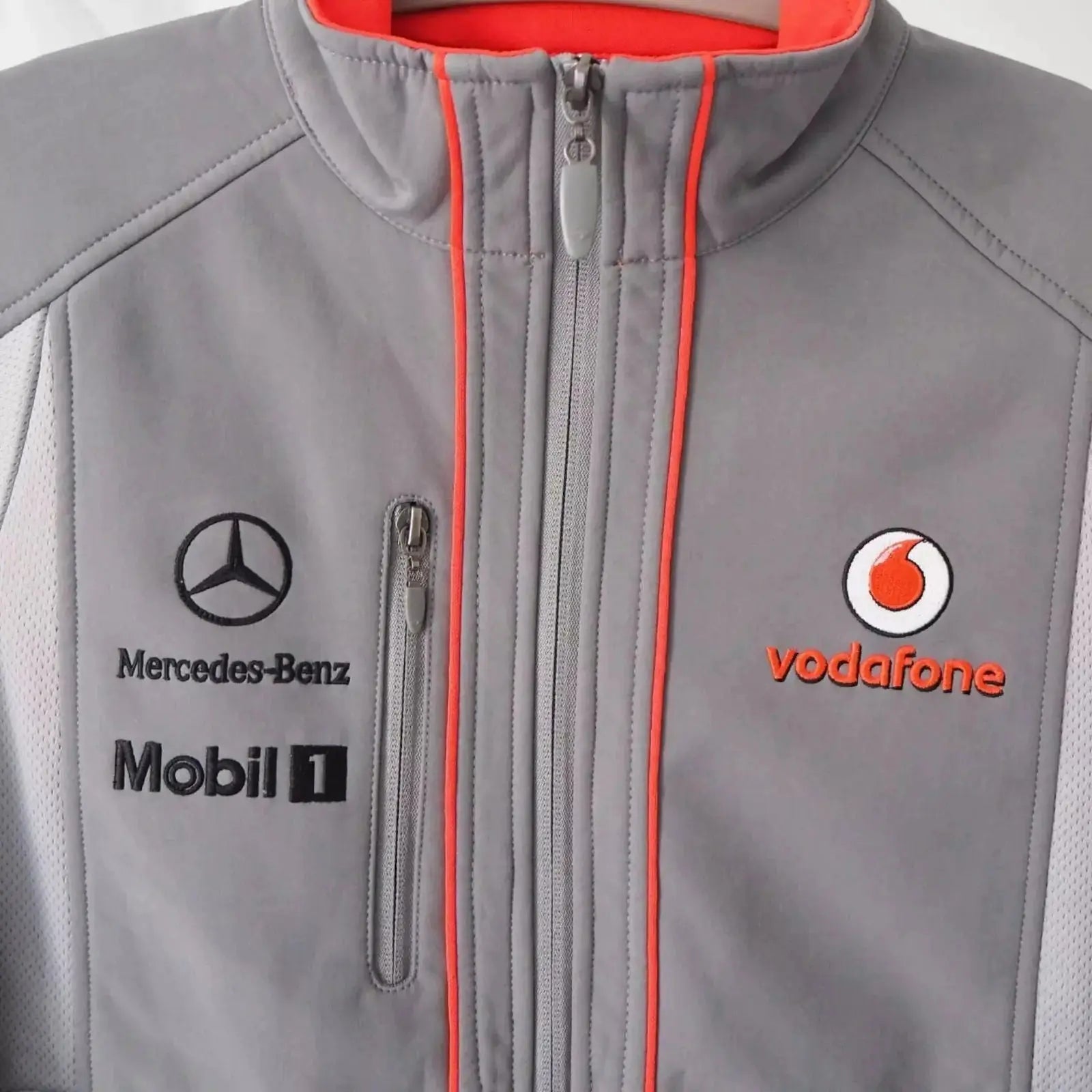 Vintage Mercedes Vodafone Racing Softshell Jacket_Xtreme Racegear