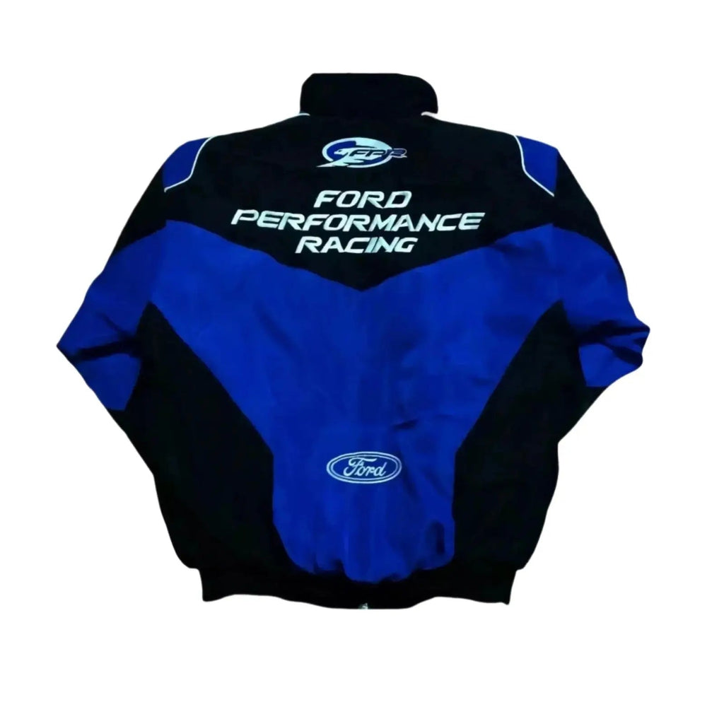 Vintage Navy/Blue Ford Performance Racing Bomber Jacket - Xtreme Racegear