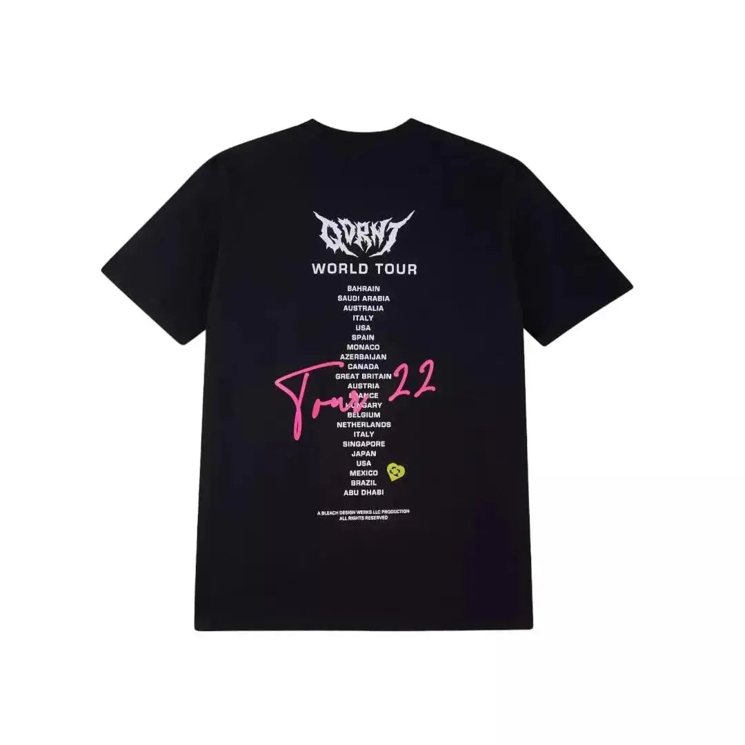WORLD TOUR BLACK TEE - Xtreme_Racegear